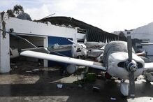 Ficaram destruídas várias aeronaves e o hangar da empresa de manutenção do Aeródromo Municipal Bissaya Barreto, em Coimbra