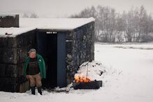 Neve na aldeia do Castelo, concelho de Vila Pouca de Aguiar