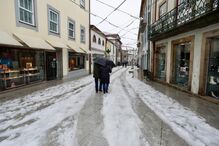 Forte nevão caiu na Guarda durante a passagen da depressão Kristin por Portugal
