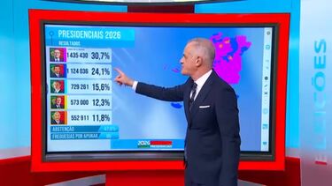 Francisco Penim acompanha ao segundo os resultados da noite eleitoral no quadro interpretativo da CMTV