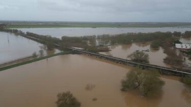 Várias estradas submersas devido ao caudal elevado do rio no Cartaxo