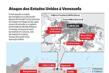 Os locais-chave do ataque dos Estados Unidos à Venezuela