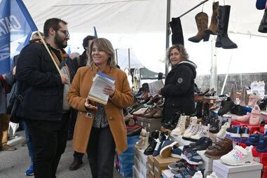 Catarina Martins em campanha eleitoral