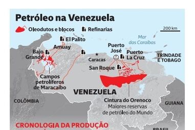 Cronologia e locais da produção de petróleo na Venezuela