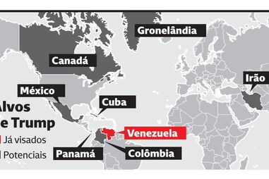 Os potenciais alvos de Donald Trump e os já visados (a Venezuela)