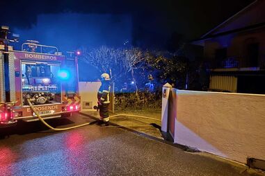 Casal ferido após incêndio em garagem de habitação em Esposende