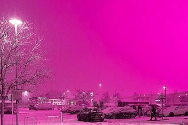 Céu cor-de-rosa no Reino Unido