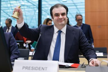 Kyriakos Pierrakakis, presidente do Eurogrupo