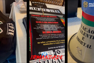 Armas, bandeiras nazi e propaganda: o que foi apreendido pela PJ na megaoperação ao grupo 1143