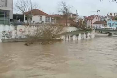 Imagens da destruição em Leiria à passagem da depressão Kristin