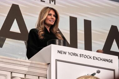 Melania Trump em evento na Bolsa de Valores de Nova Iorque