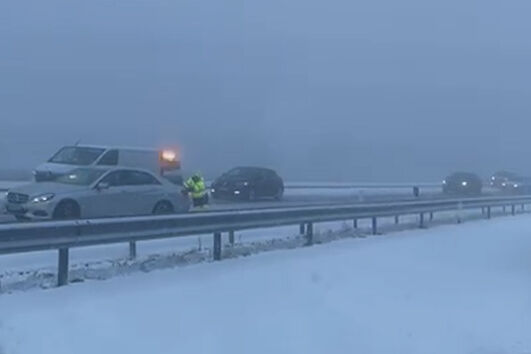 Troço do IP4 cortado e A24 condicionada por causa da neve em Vila Real