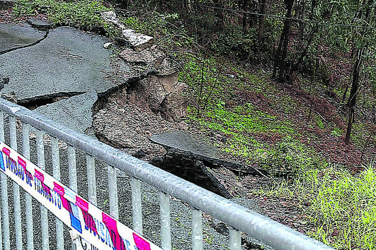 Três famílias sem acesso a casa após estrada ruir em Ponte de Lima 