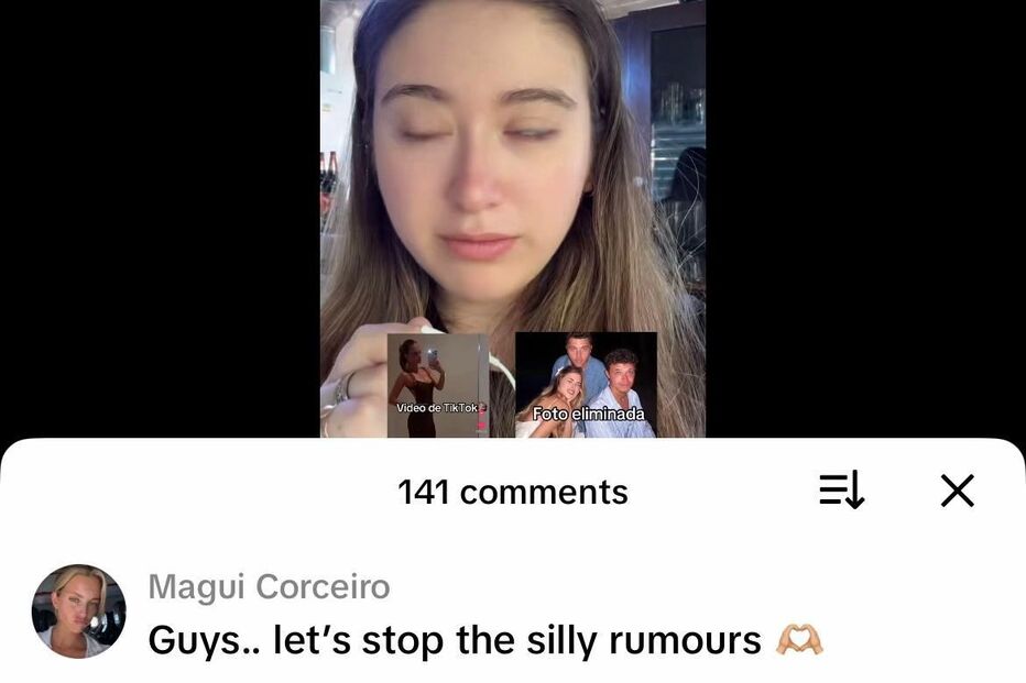 Comentário de Margarida Corceiro no TikTok