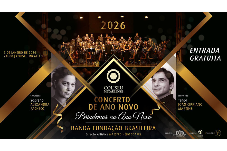 Concerto de Ano Novo no Coliseu Micaelense com Alexandra Pacheco e João Cipriano Martins.
