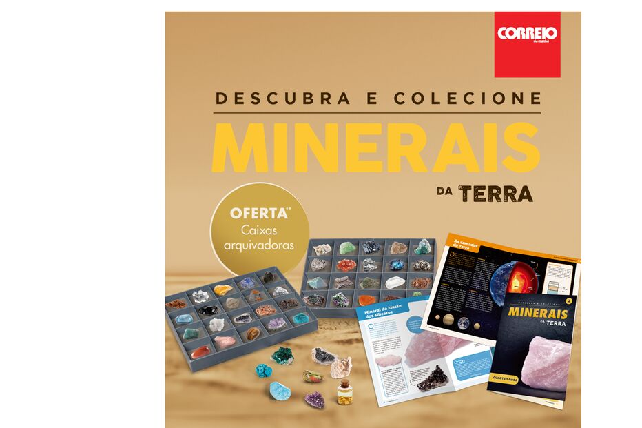 Colecione minerais da Terra com oferta de caixas arquivadoras