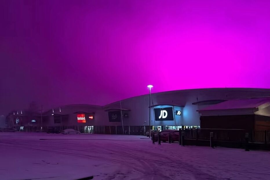 Céu cor-de-rosa no Reino Unido