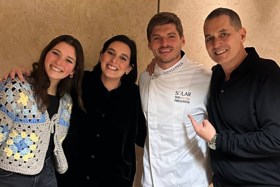 Max Verstappen visita o Solar dos Presuntos em Portugal.
