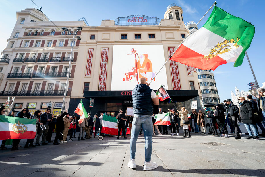 Protestos contra o regime do Irão em Madrid