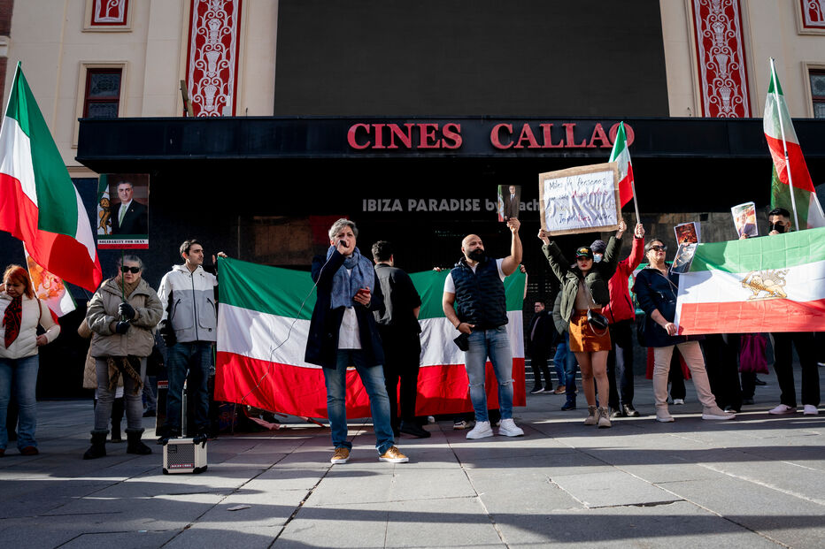 Protestos contra o regime do Irão em Madrid