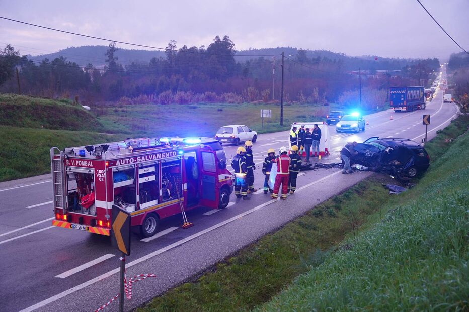 Três mortos em acidente no IC2 no concelho de Pombal