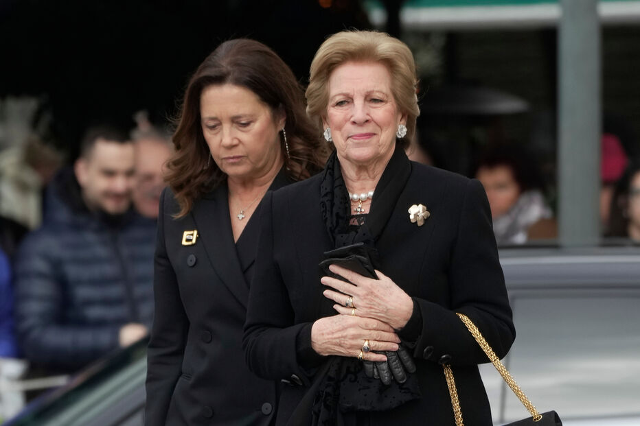 Irene da Grécia no funeral no Palácio da Zarzuela, em Madrid