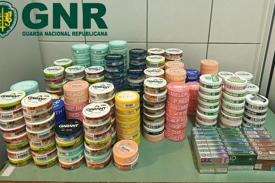 GNR apreende 11 mil euros de produtos ilícitos relacionados com tabagismo na Madeira