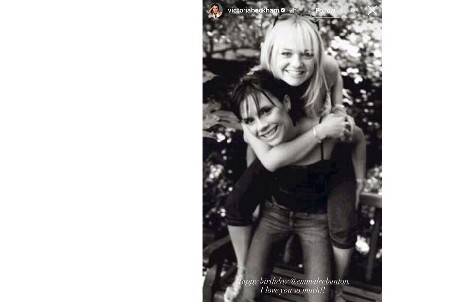 Victoria Beckham assinala aniversário de Emma Bunton com foto das Spice Girls