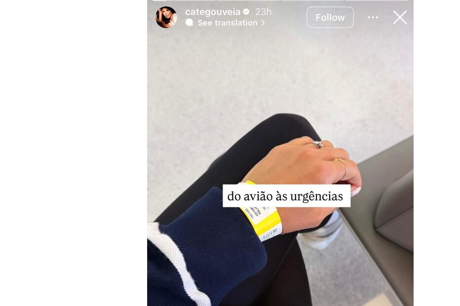 Catarina Gouveia relata ida às urgências após problema de saúde