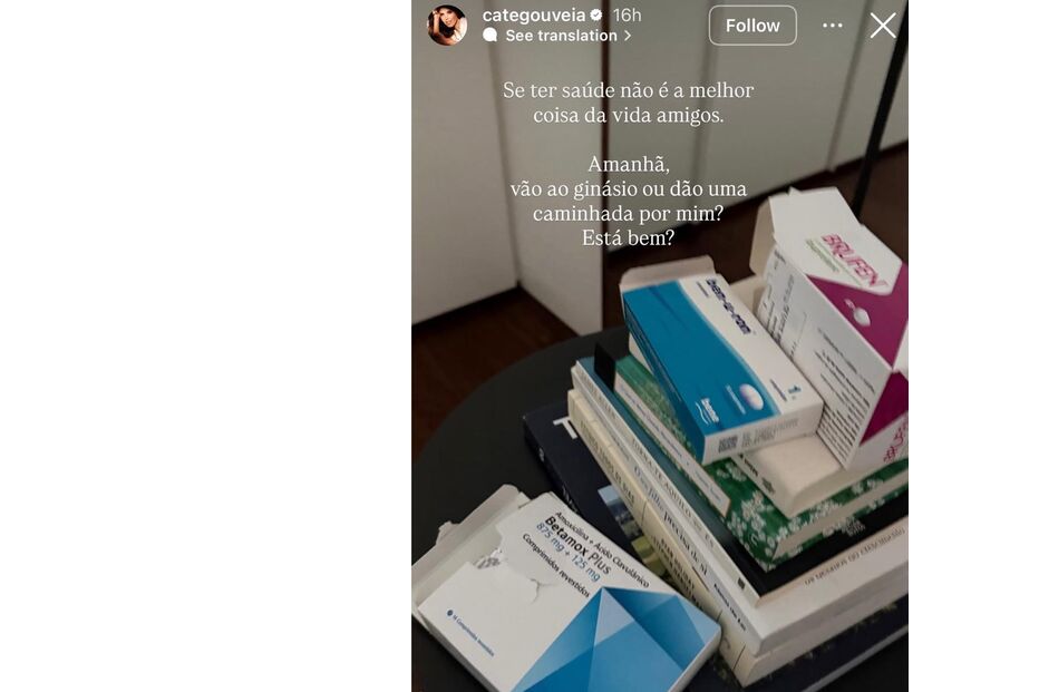Catarina Gouveia apela ao exercício físico após problema de saúde