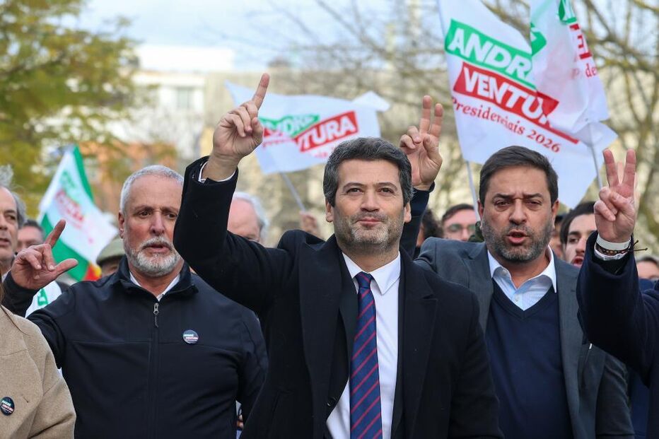 André Ventura em campanha presidencial