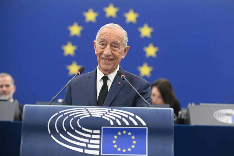 Marcelo Rebelo de Sousa discursa no Parlamento Europeu