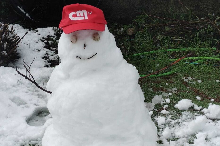 Boneco de neve em Castro Daire