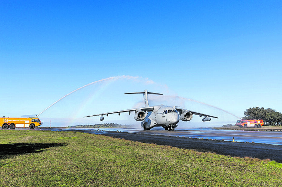 A mais recente aeronave da FAP ontem em Beja