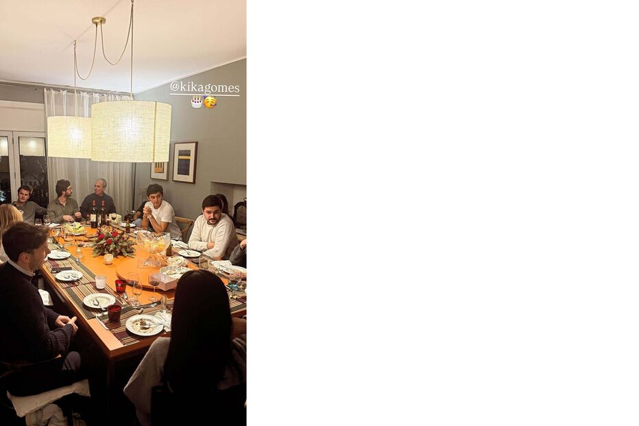 Pierre Gasyly com a família de Kika Cerqueira Gomes