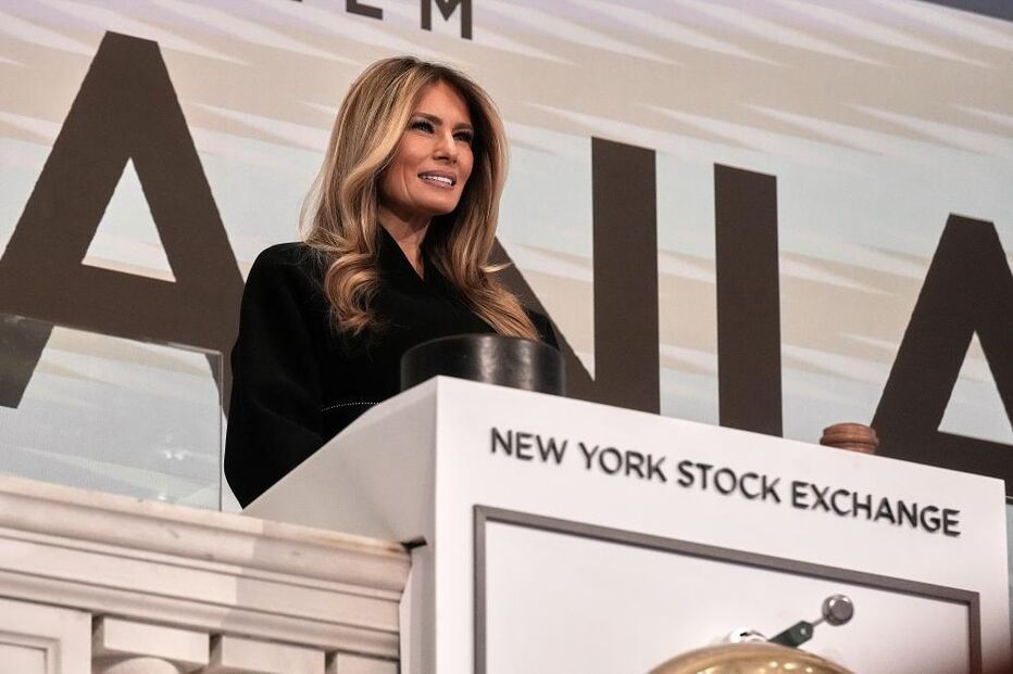 Melania Trump em evento na Bolsa de Valores de Nova Iorque