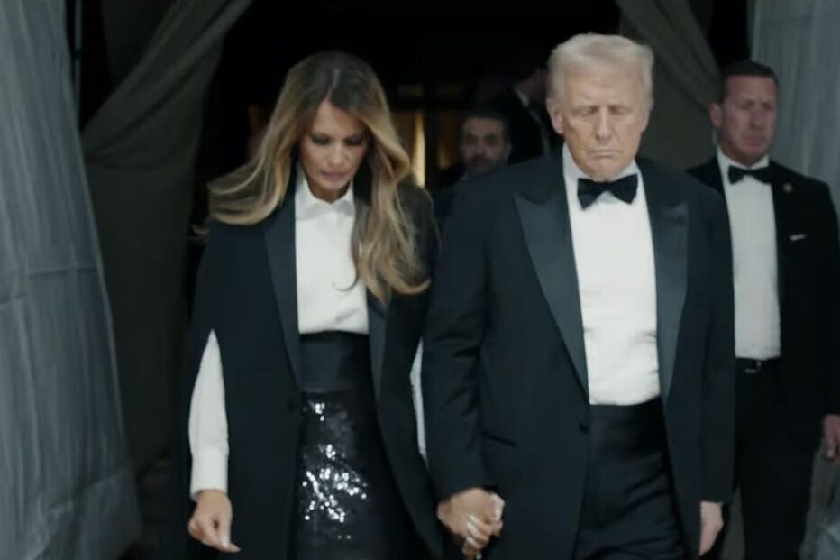 Donald Trump e Melania Trump em evento