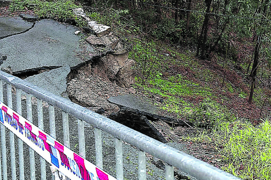 Três famílias sem acesso a casa após estrada ruir em Ponte de Lima 