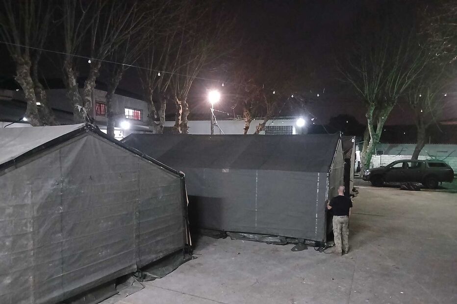 Exército apoia vítimas da tempestade Kristin na Marinha Grande com estrutura para 70 pessoas