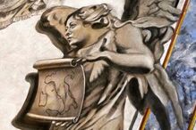 Anjo com cara de Meloni numa basílica de Roma é alvo de investigação