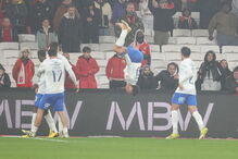 Figueiredo celebra golo frente ao Benfica, no Estádio da Luz