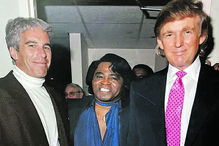 Jeffrey Epstein numa festa que juntou Donald Trump e o cantor James Brown (1993-2006)
