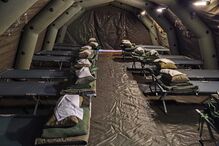 Está a ser montado um módulo de alojamento pelo Exército na escola de São Silvestre, em Coimbra