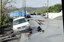 Rua do stand de Casinhas e de acesso à casa da estrela da TVI 