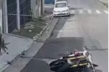 Cabo Diego Souza morre. Motocicleta envolvida no acidente