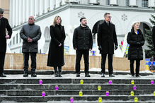 Líderes europeus ao lado de Zelensky