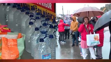 Longas filas no estádio de Leiria. População procura bens de primeira necessidade