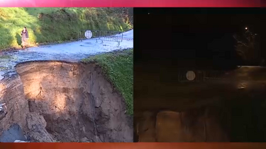 Estrada colapsa na localidade de Infantas em Guimarães. Circulação feita por vias alternativas