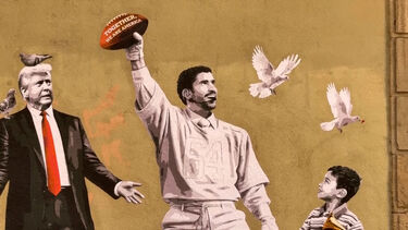 Mural em Barcelona mostra Trump e Bad Bunny lado a lado 