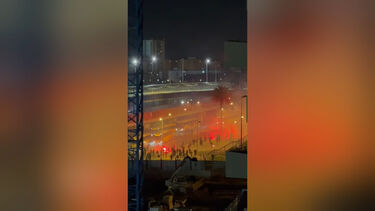 Adeptos do Sporting e Benfica em confrontos antes de jogo de futsal 